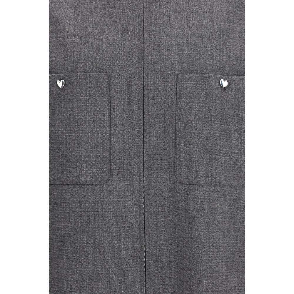 Valentino Wool Shirt Jacket in Grey
