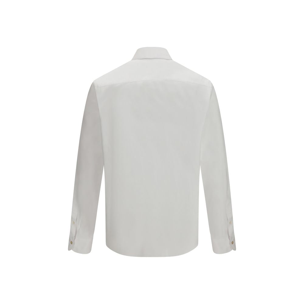 Valentino White Cotton Oxford Dress Shirt