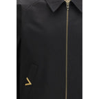 Valentino Black Cotton Bomber Jacket