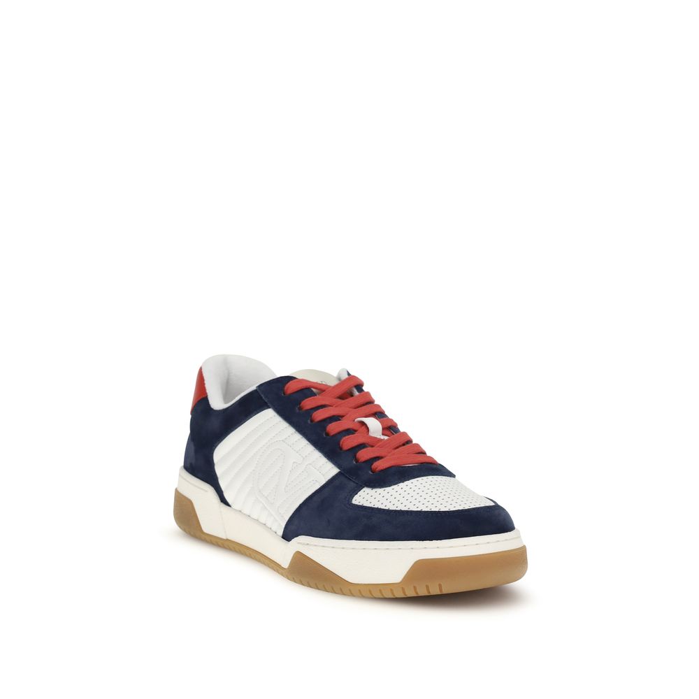 Valentino Garavani Calf Leather Low-Top Sneakers in Multicolour