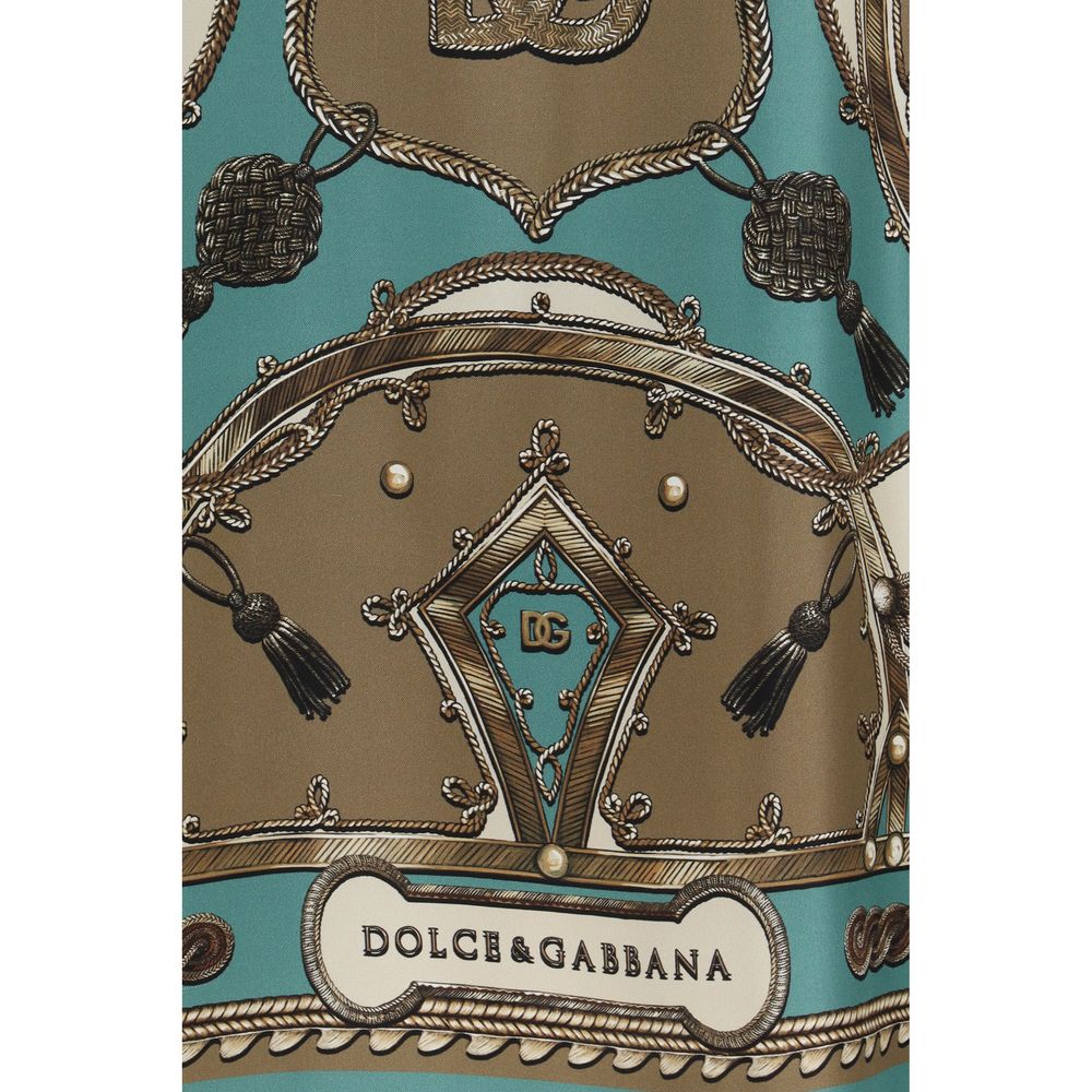 Dolce & Gabbana 100% Silk Hawaii Shirt in Multicolor