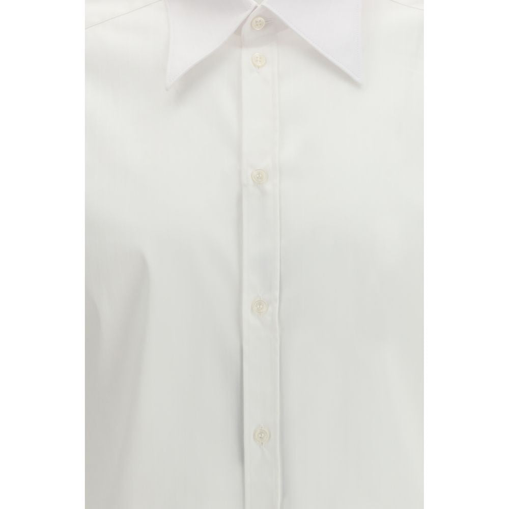 Dolce & Gabbana Alpaca-Blend Dress Shirt in White