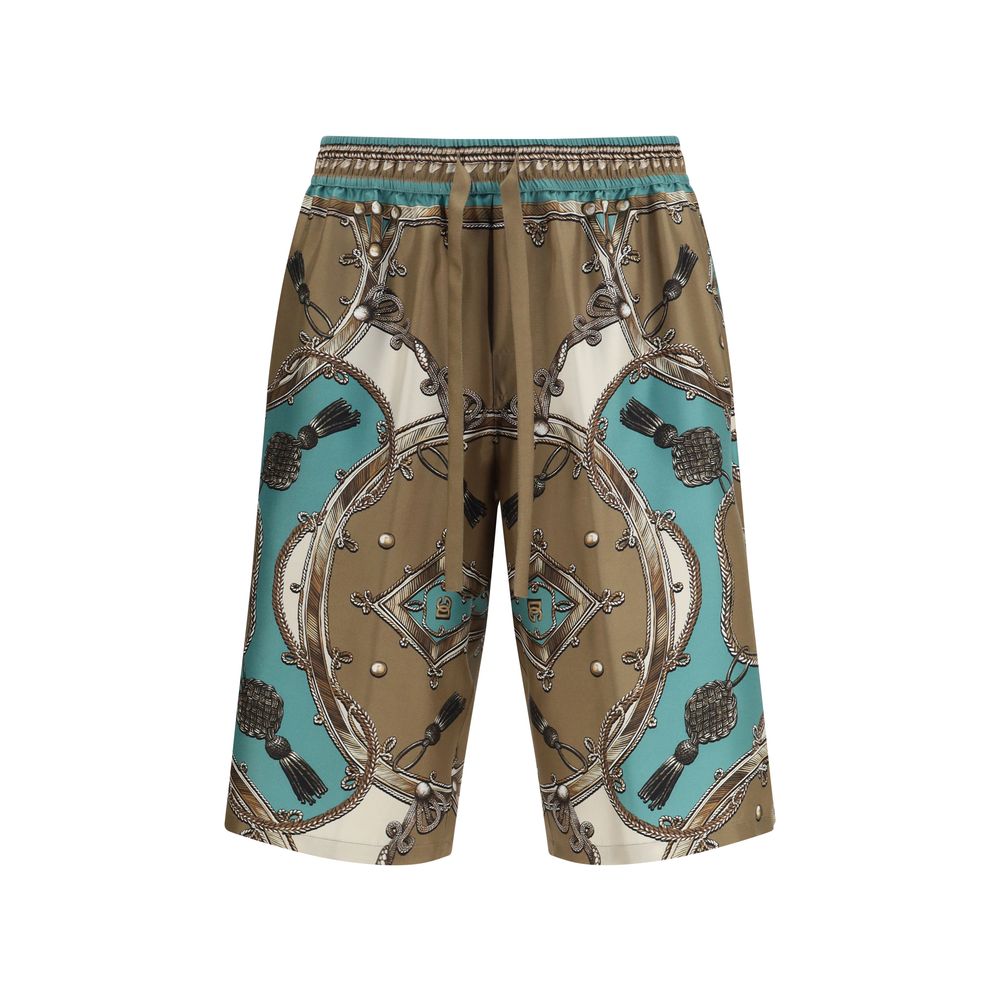Multicolor Silk Bermuda Shorts mens luxury fashion - Mens Edit