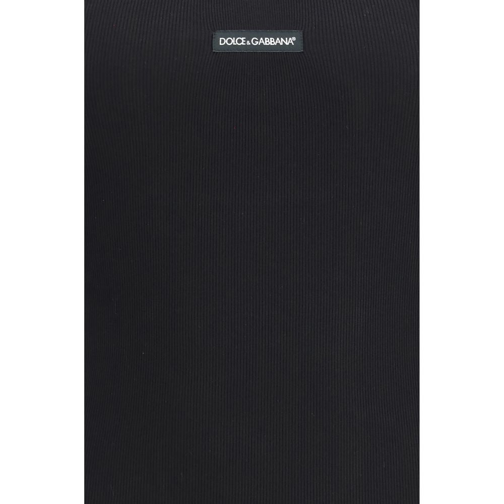 Dolce & Gabbana 100% Cotton Tank Top in Black