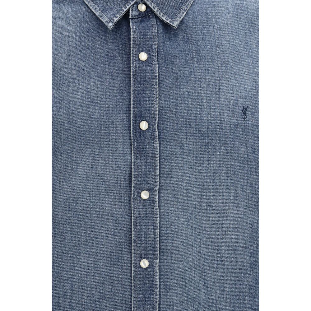 Saint Laurent Denim Shirt in Blue