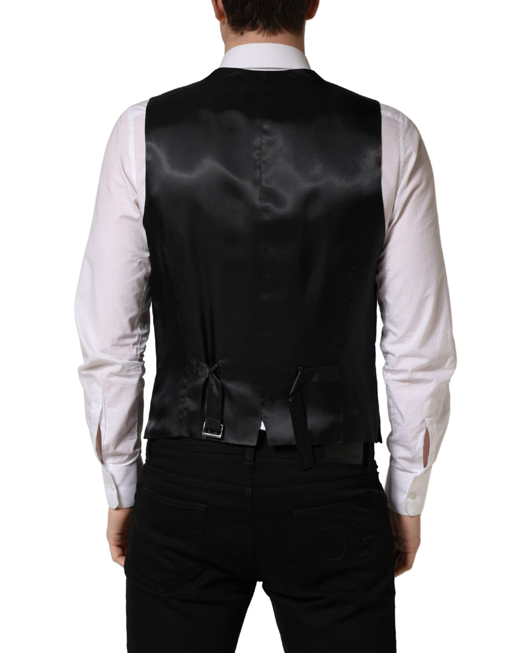 Dolce & Gabbana Virgin Wool Waistcoat in Black