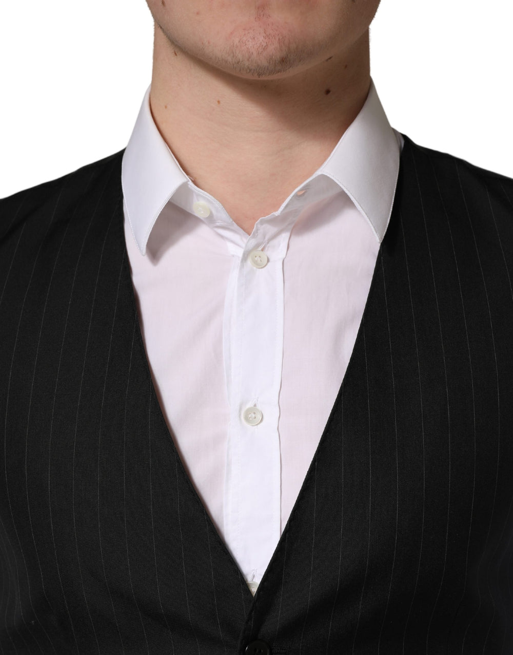 Dolce & Gabbana Virgin Wool and Silk Waistcoat in Black