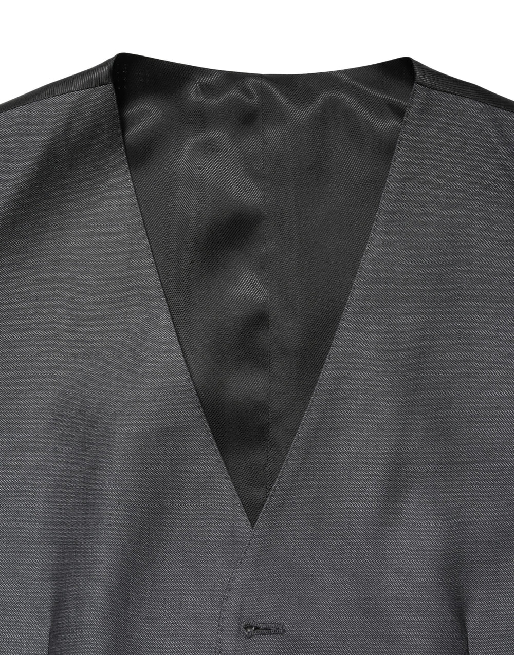 Dolce & Gabbana Virgin Wool and Silk Waistcoat in Dark Grey
