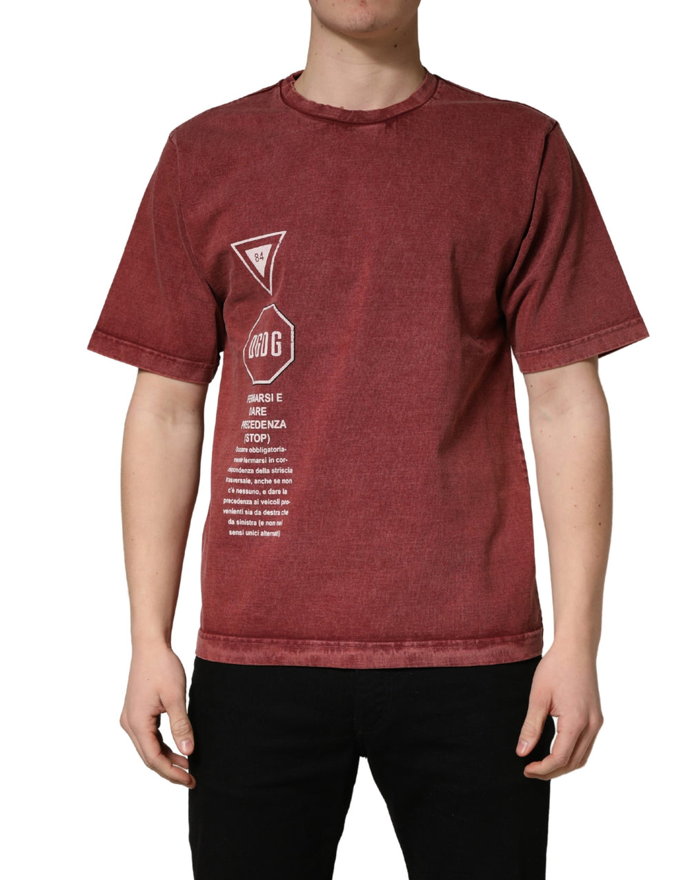 Dolce & Gabbana Cotton T-shirt in Maroon