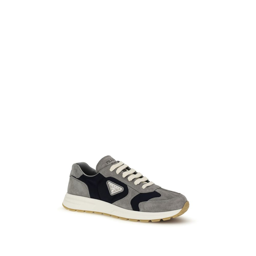Prada Calf Leather and Re-Nylon Athletic Sneakers