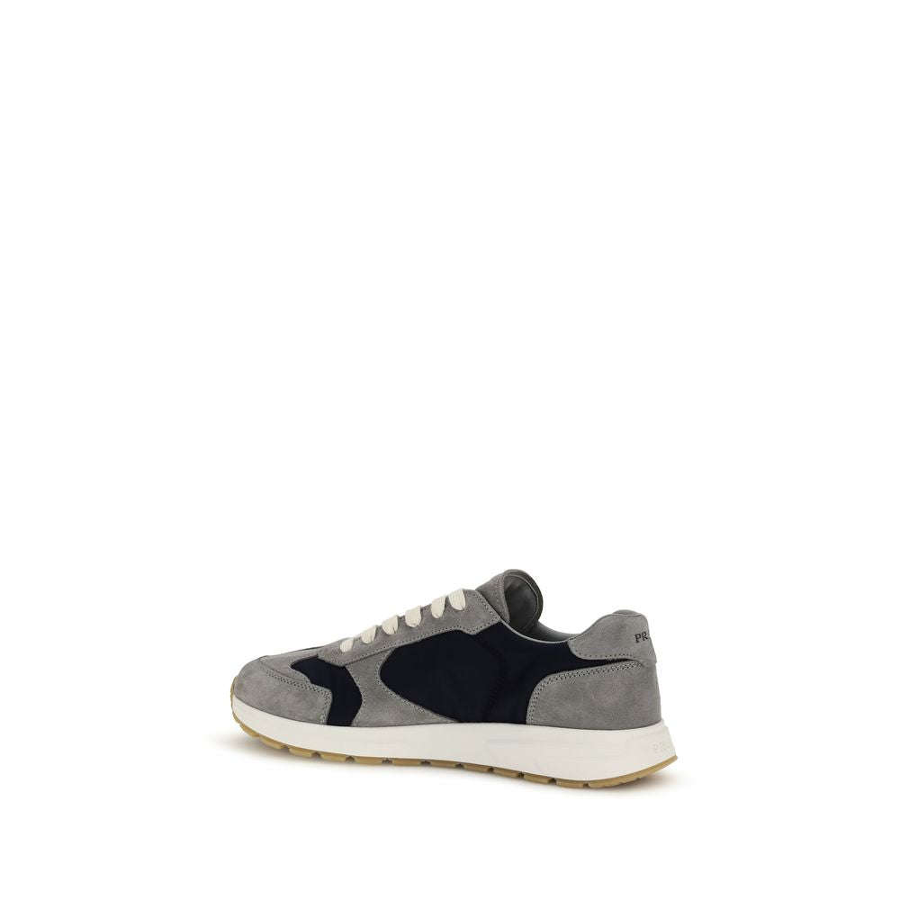 Prada Calf Leather and Re-Nylon Athletic Sneakers
