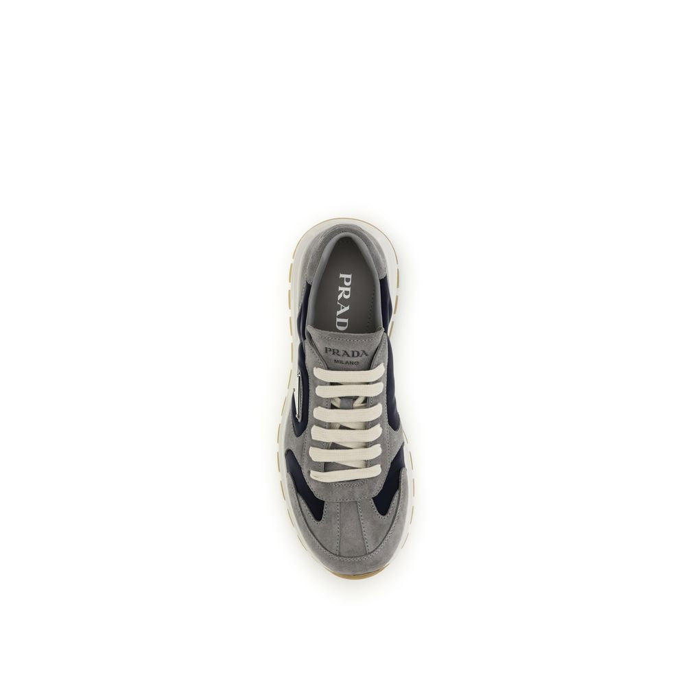 Prada Calf Leather and Re-Nylon Athletic Sneakers