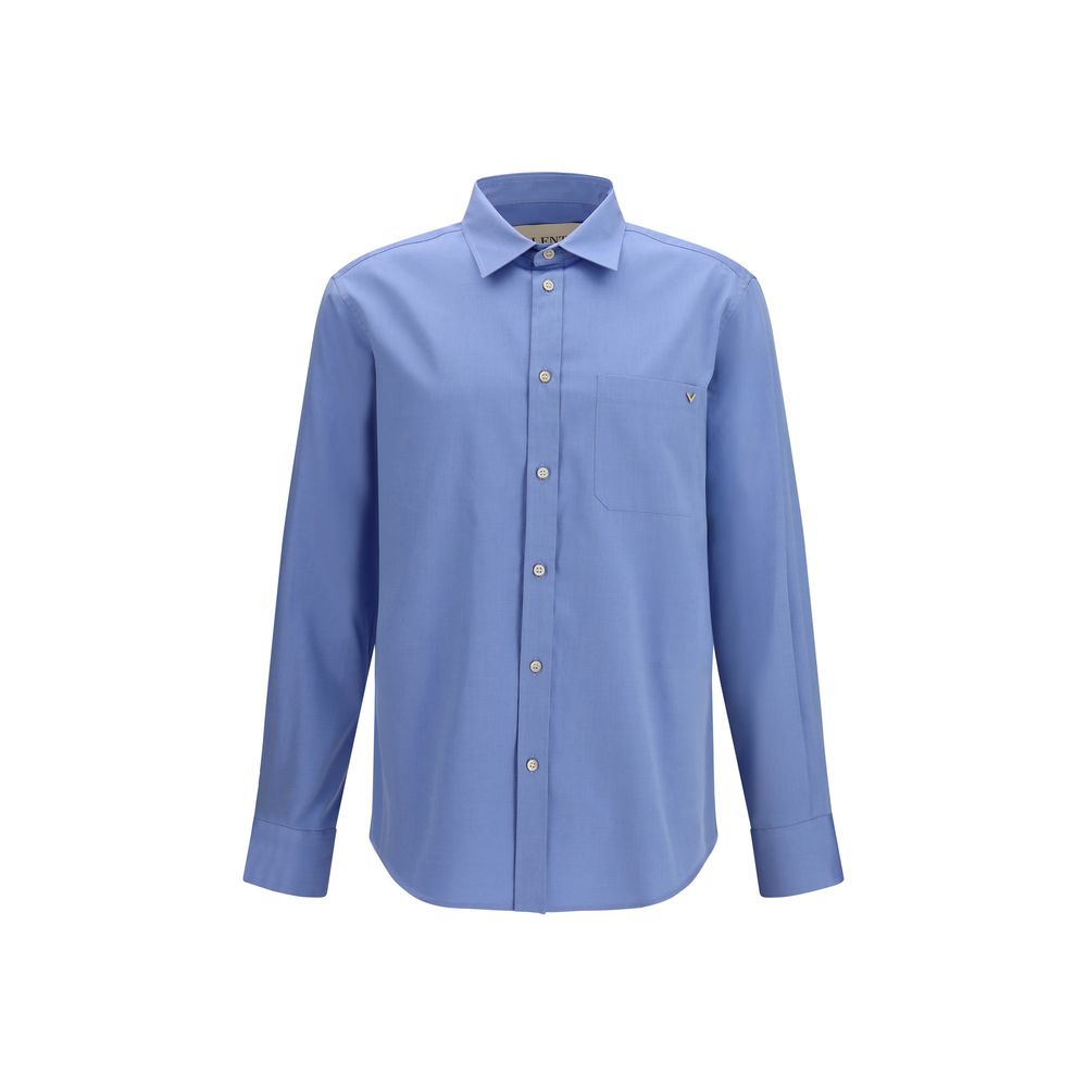 Valentino Oxford Cotton Shirt with Patch Pocket