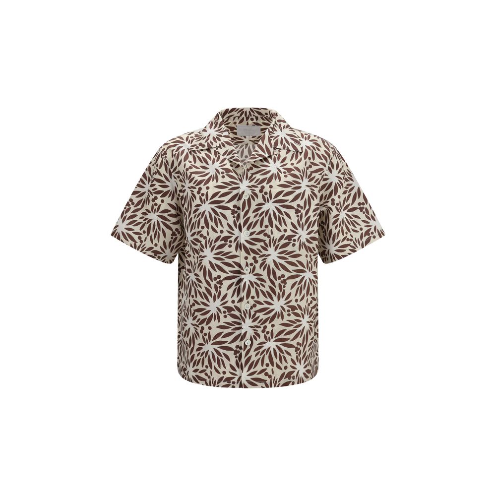 Prada Cotton Bowling Shirt in Floral Print