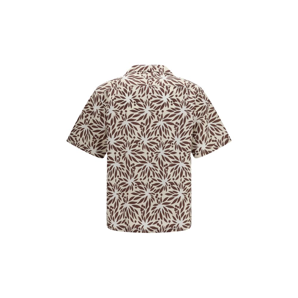 Prada Cotton Bowling Shirt in Floral Print