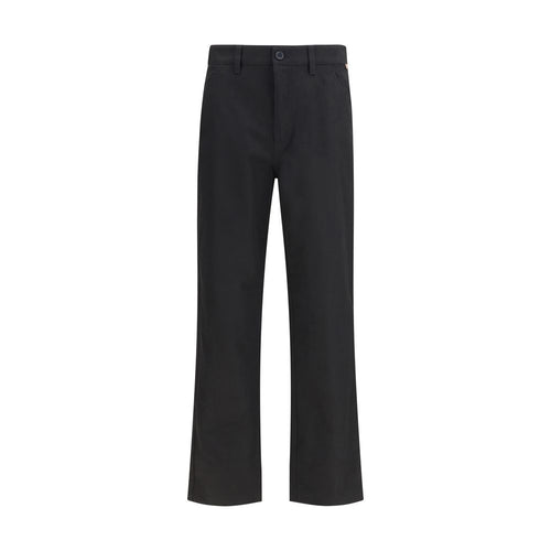 Burberry Cotton Twill Chino Trousers in Black mens luxury fashion - Mens Edit
