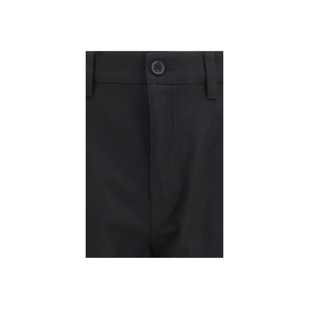 Burberry Cotton Twill Chino Trousers in Black