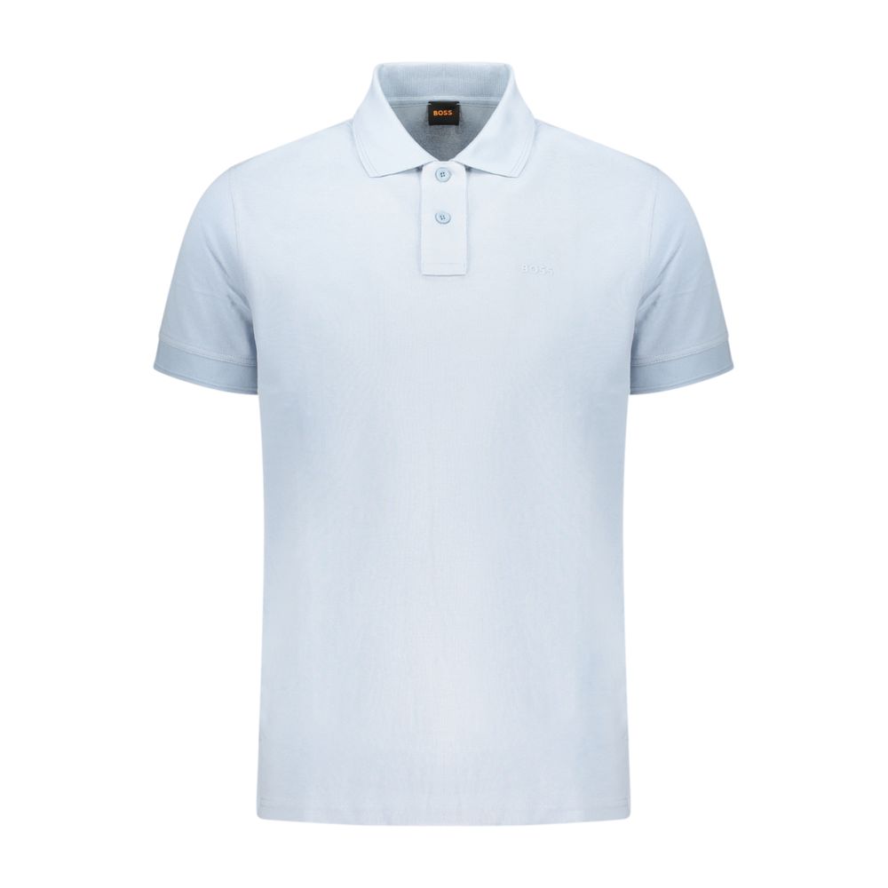 Hugo Boss Cotton Polo Shirt in Blue mens luxury fashion - Mens Edit