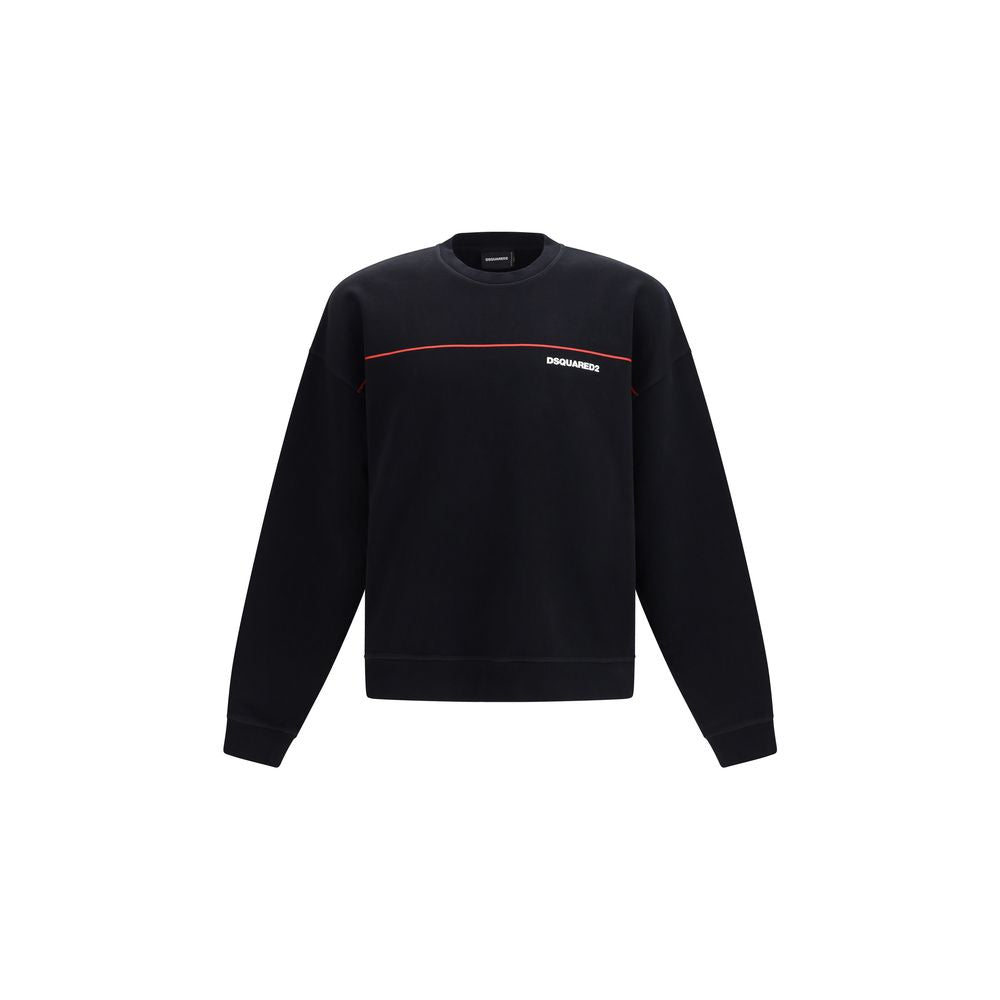 Dsquared² Textured Cotton Jersey Sweatshirt in Black