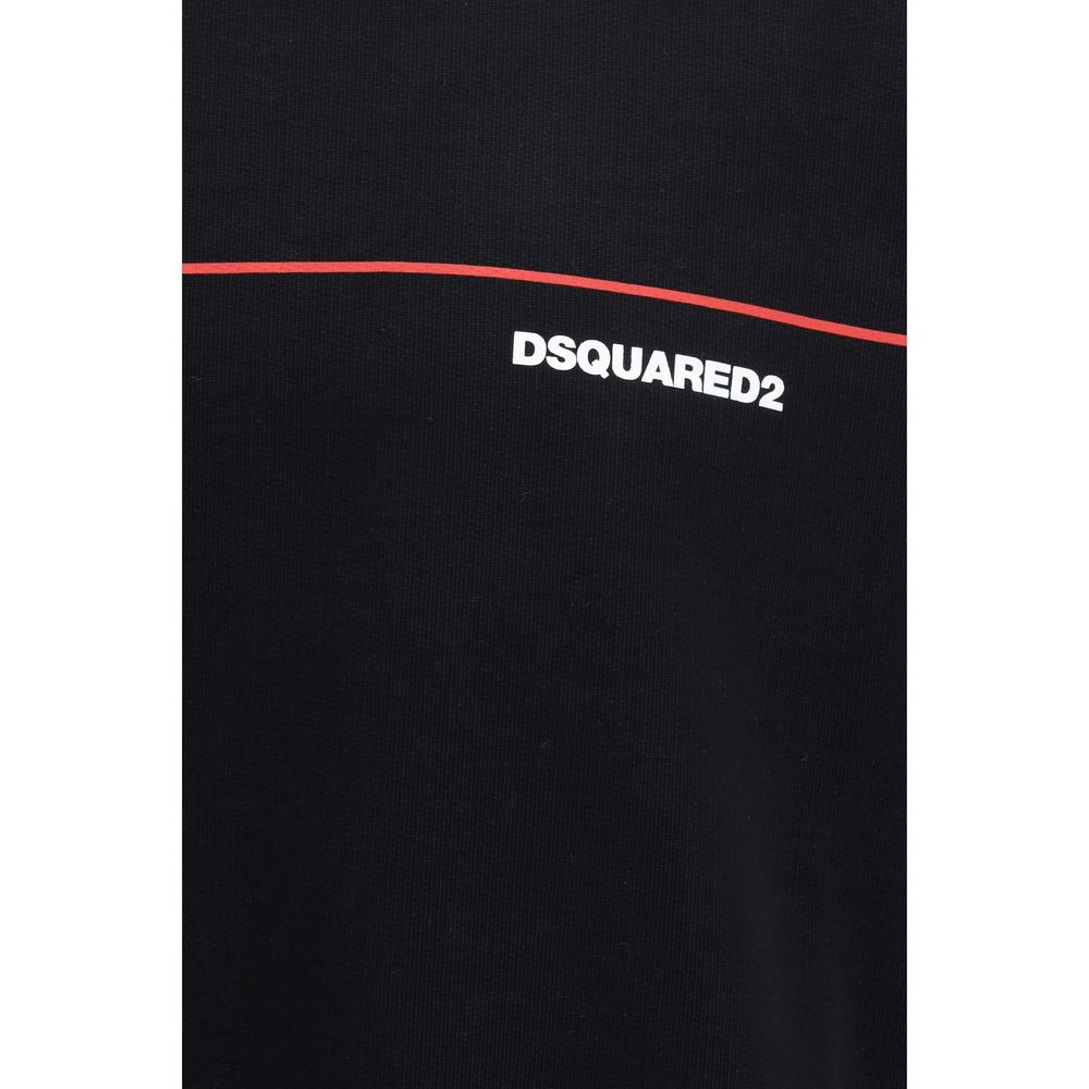 Dsquared² Textured Cotton Jersey Sweatshirt in Black