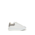 Alexander McQueen Chunky Calf Leather Sneakers in White