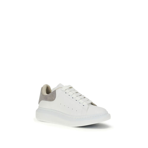 Alexander McQueen Chunky Calf Leather Sneakers in White