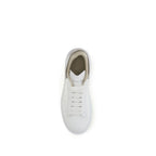 Alexander McQueen Chunky Calf Leather Sneakers in White