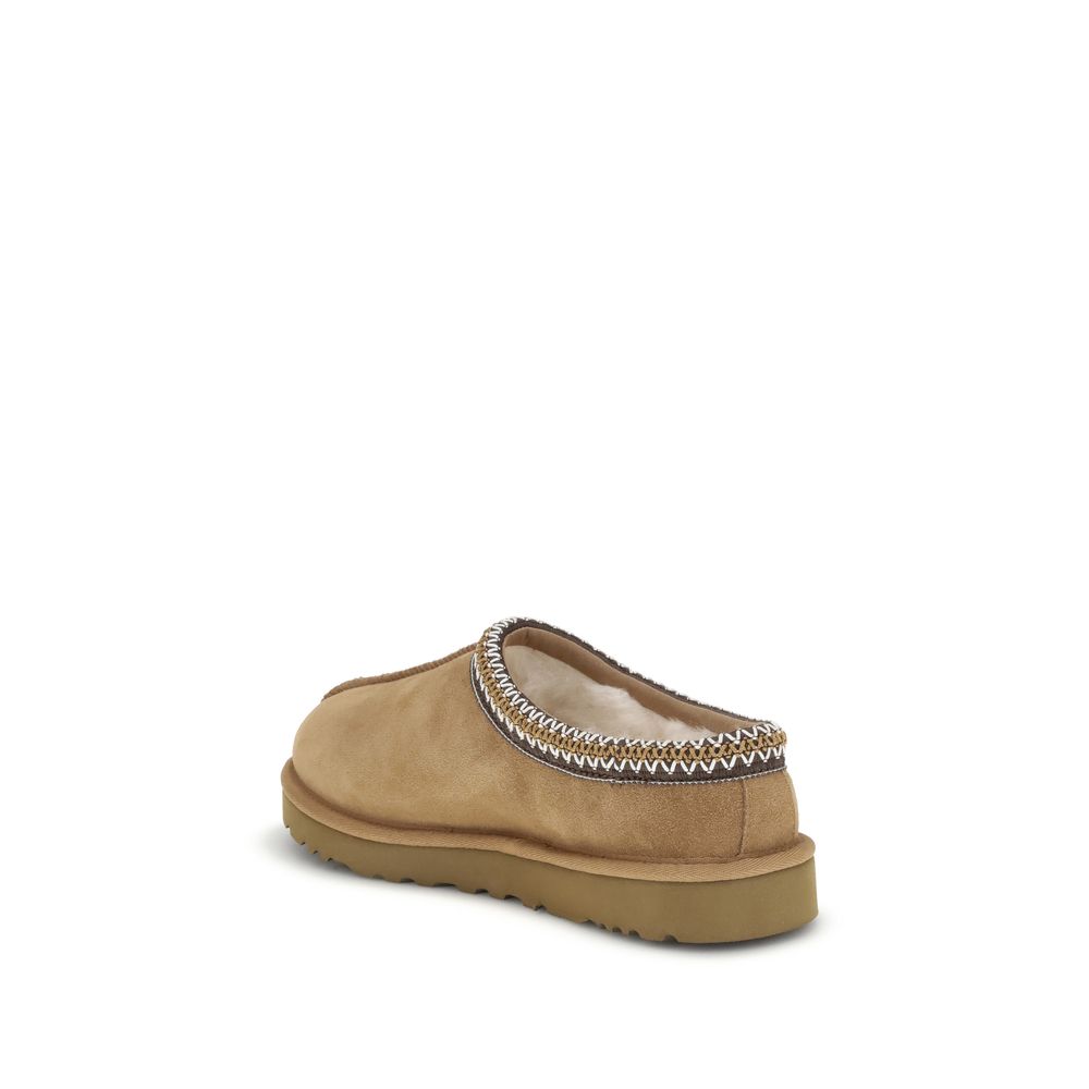 UGG Tasman II Suede Mules in Beige
