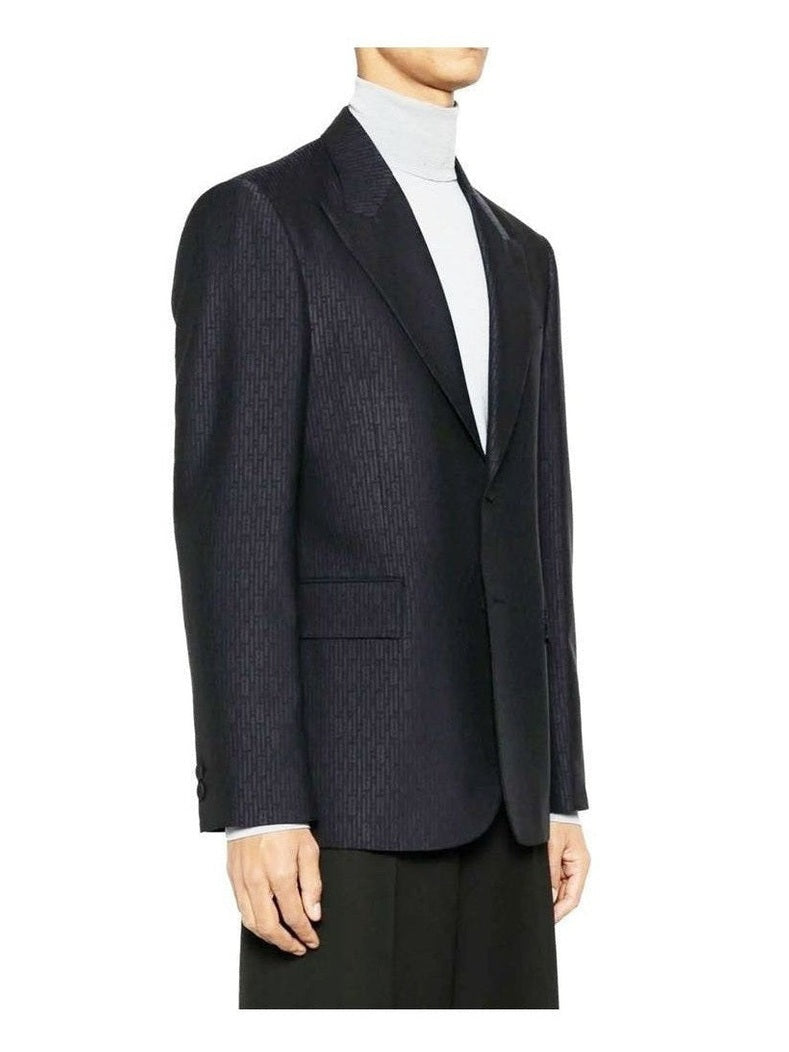 Fendi Blazer Wool Peak Lapels