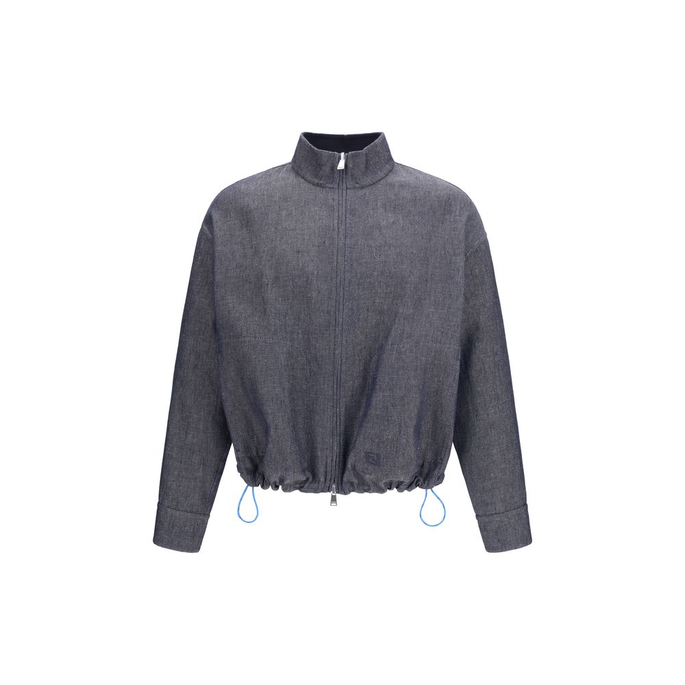 Fendi Linen Reversible Jacket in Blue