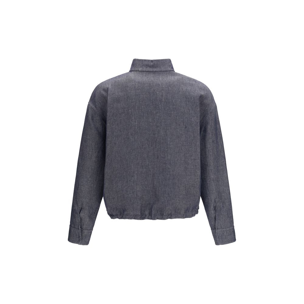 Fendi Linen Reversible Jacket in Blue