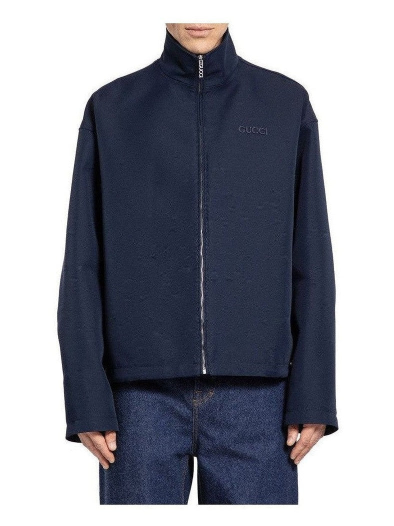 Gucci Coat Wool-Forward Marabou Trim Hand-Finished Detailing With Precision Stitching