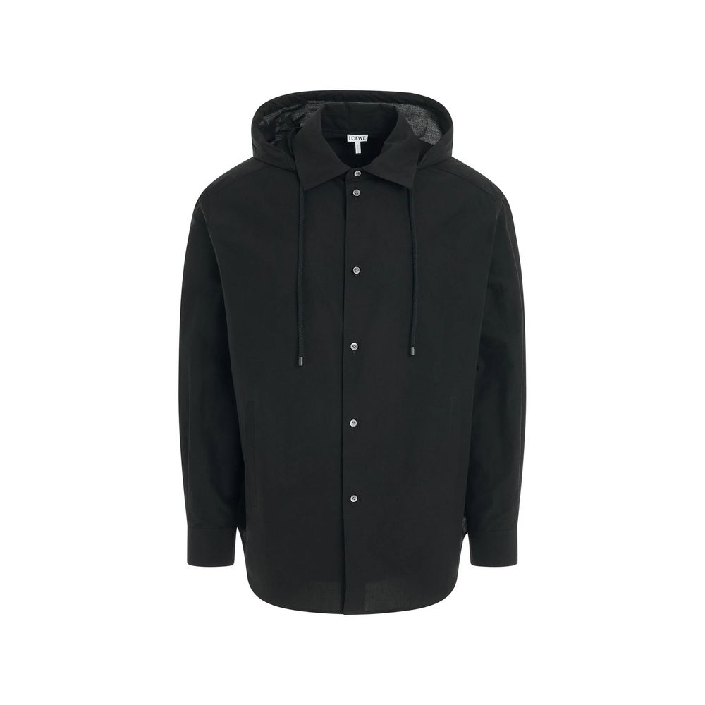 Loewe Cotton Shell Jacket in Allover Jacquard Black
