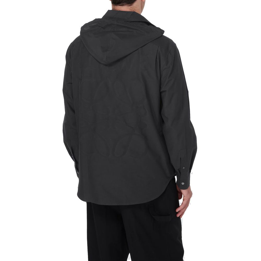 Loewe Cotton Shell Jacket in Allover Jacquard Black