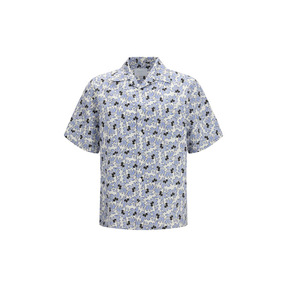 Prada Floral Print Cotton-Silk Shirt