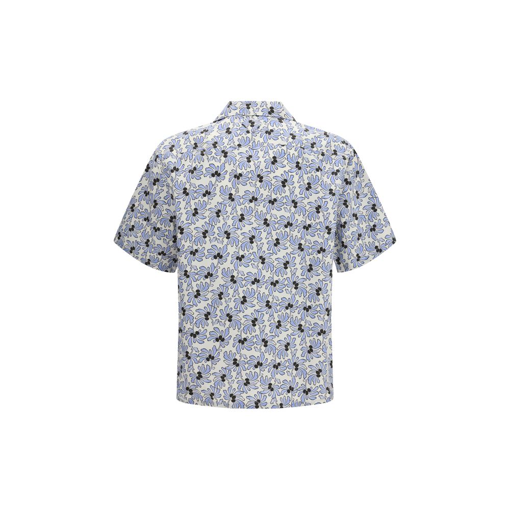 Βαμβακερό-μεταξένιο πουκάμισο Prada με floral print