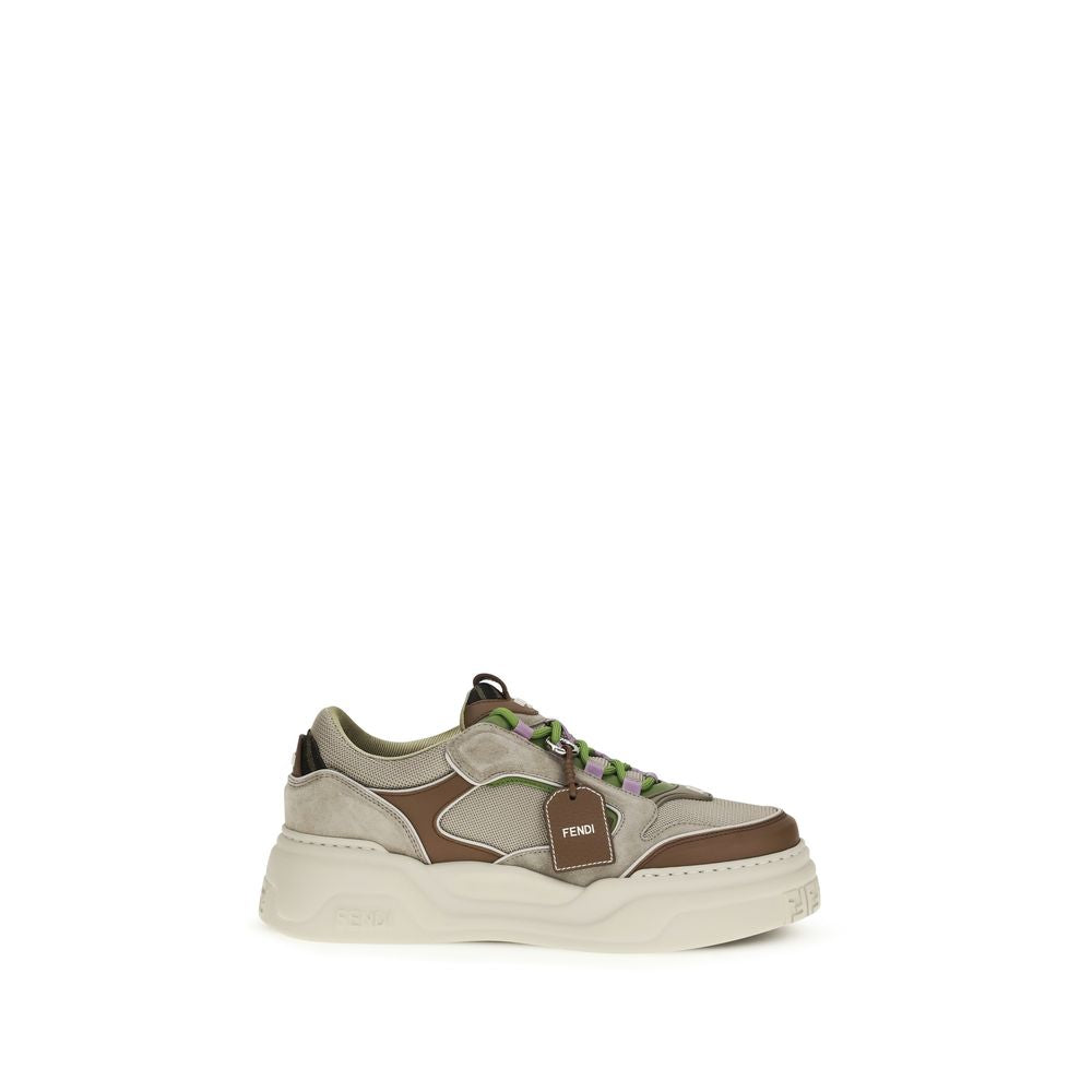 Fendi Δερμάτινα Chunky Sneakers σε Καφέ