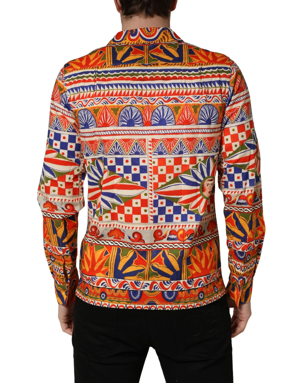 Dolce & Gabbana Sicilian Carretto Cotton Shirt in Multicolor