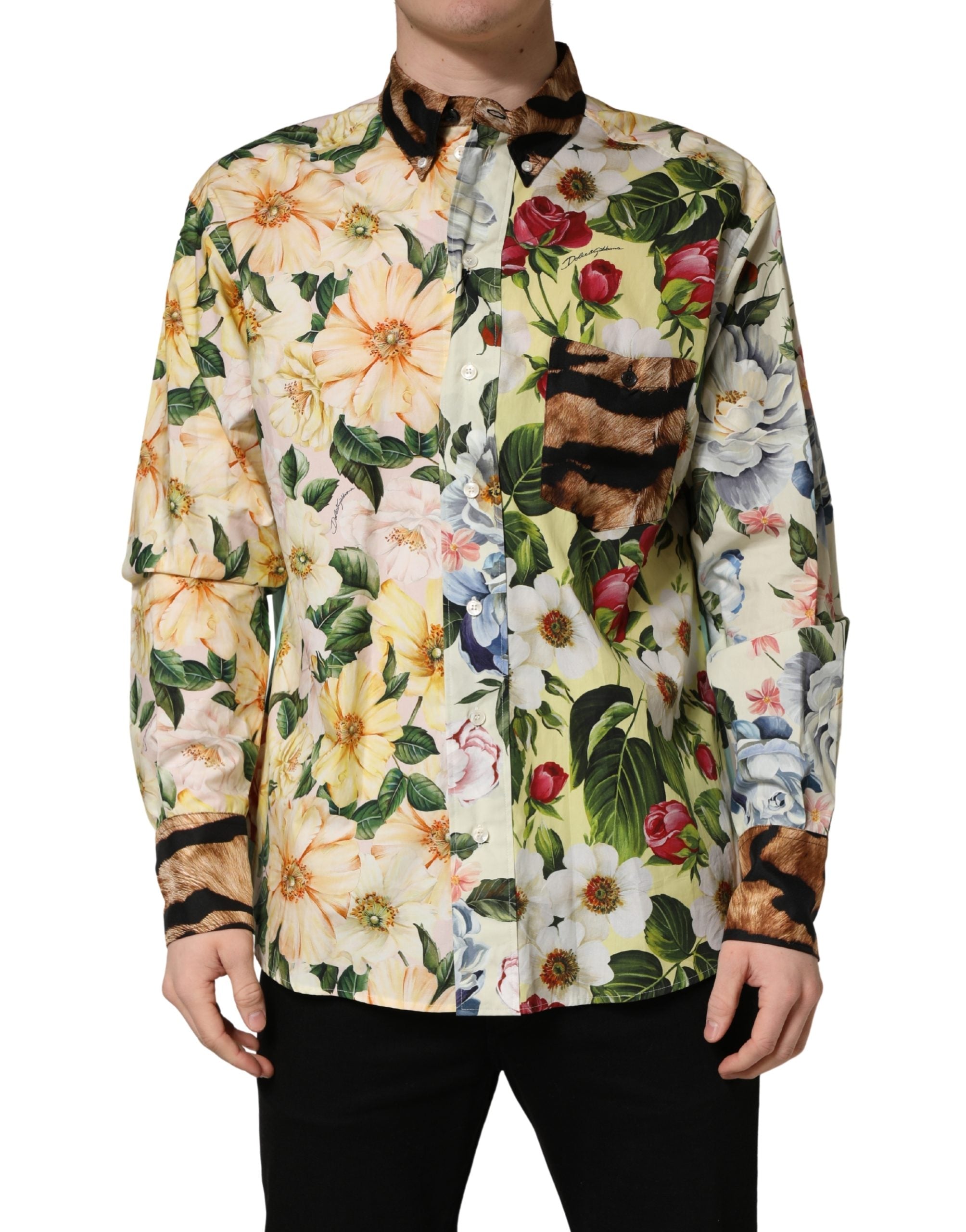 Dolce & Gabbana Πουκάμισο με Floral και Animal Print σε Πολύχρωμο