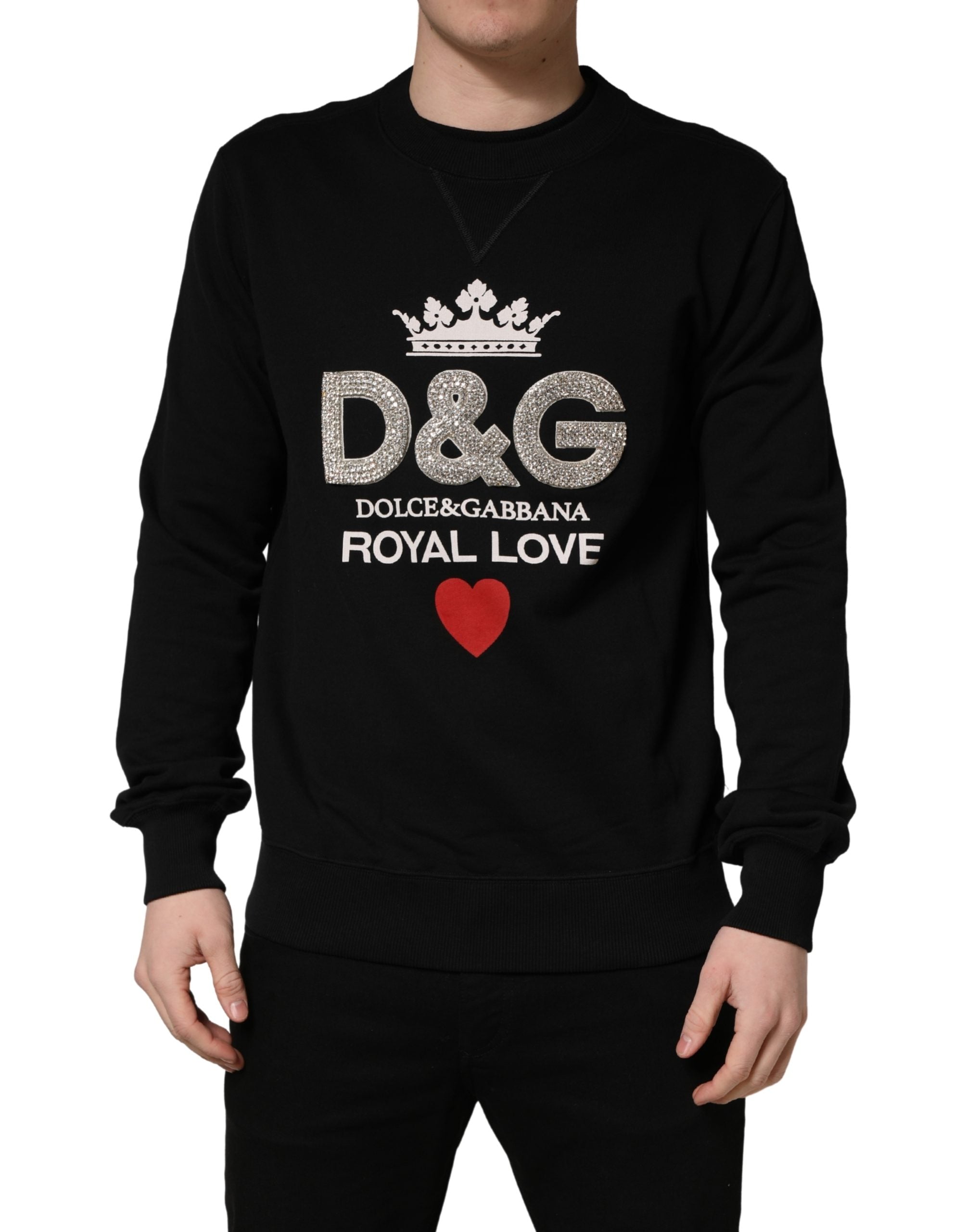 Dolce & Gabbana Φούτερ από 100% βαμβάκι σε Μαύρο