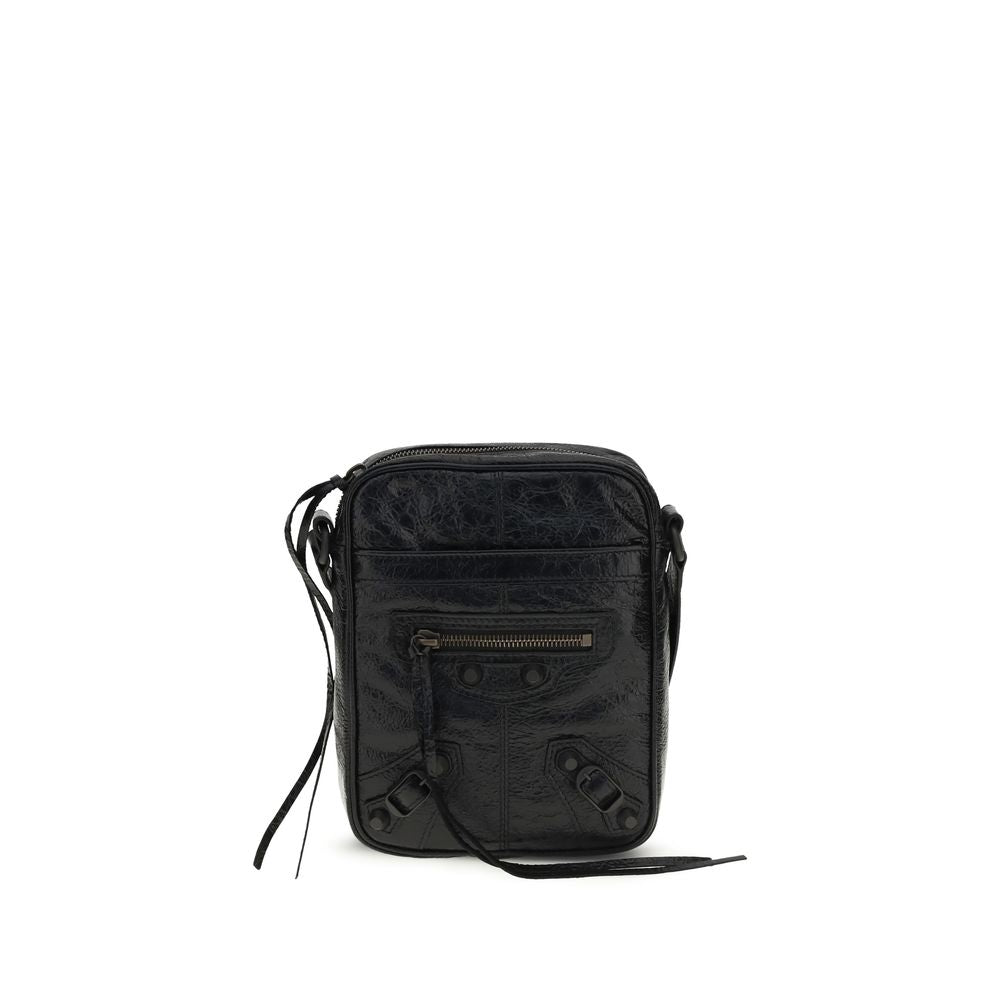 Balenciaga Le City Vertical Shoulder Bag από Arena Lambskin σε Μαύρο