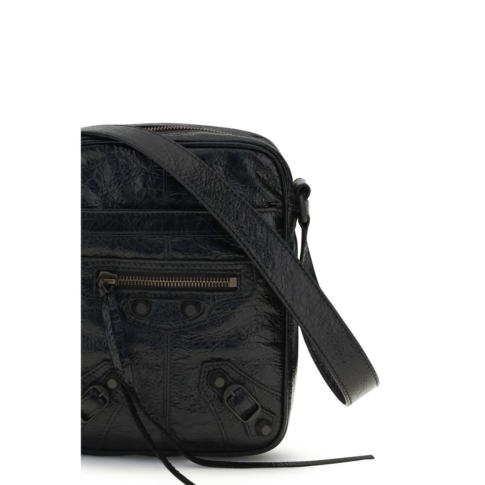Balenciaga Le City Vertical Shoulder Bag από Arena Lambskin σε Μαύρο