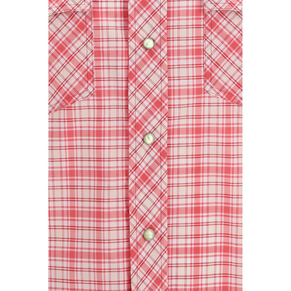 Versace Cotton Checkered Shirt in Multicolour