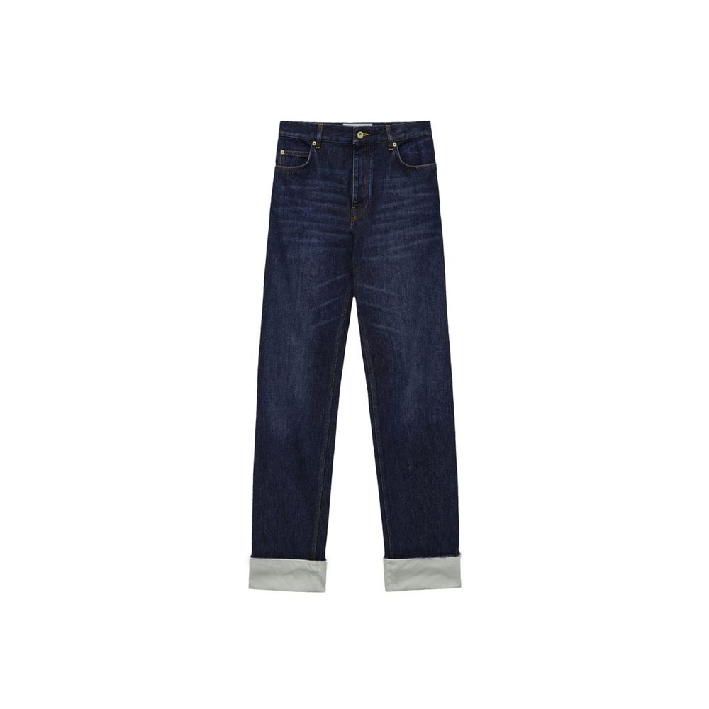 Loewe Cotton Straight-Leg Jeans in Blue