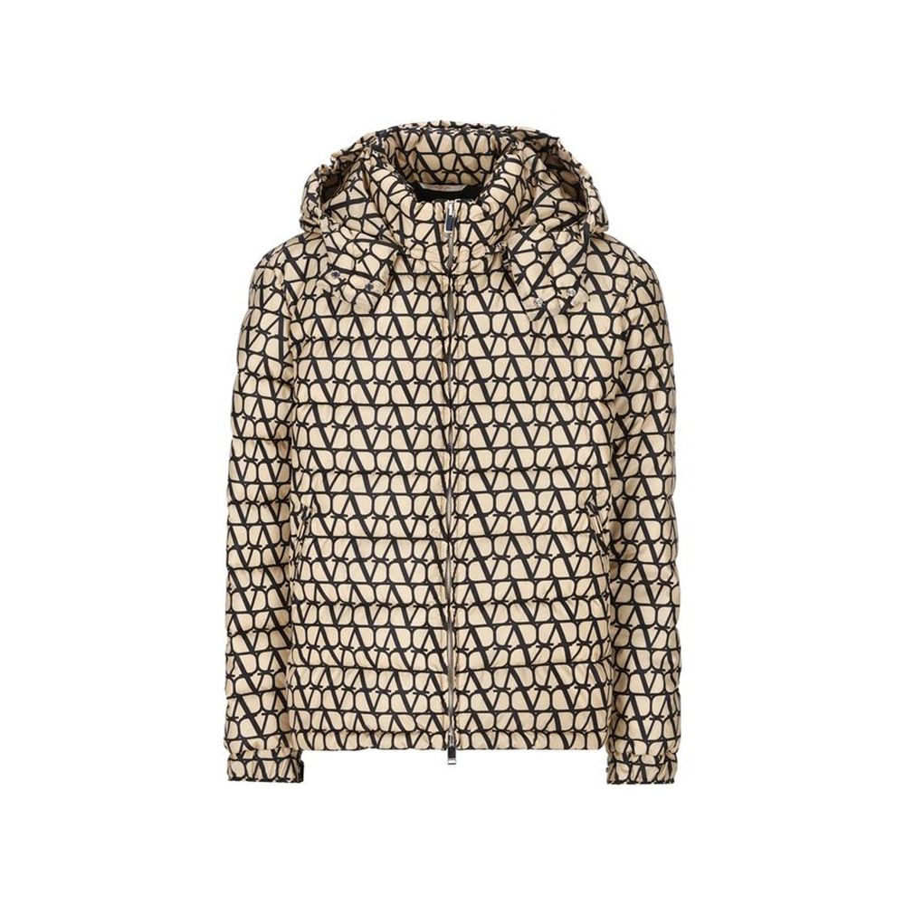Valentino Garavani Down Puffer Coat in Beige