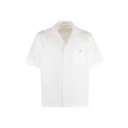 Valentino Short Sleeve Cotton Shirt in White