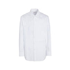 Valentino Cotton Embroidered Dress Shirt in White