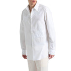 Valentino Cotton Embroidered Dress Shirt in White