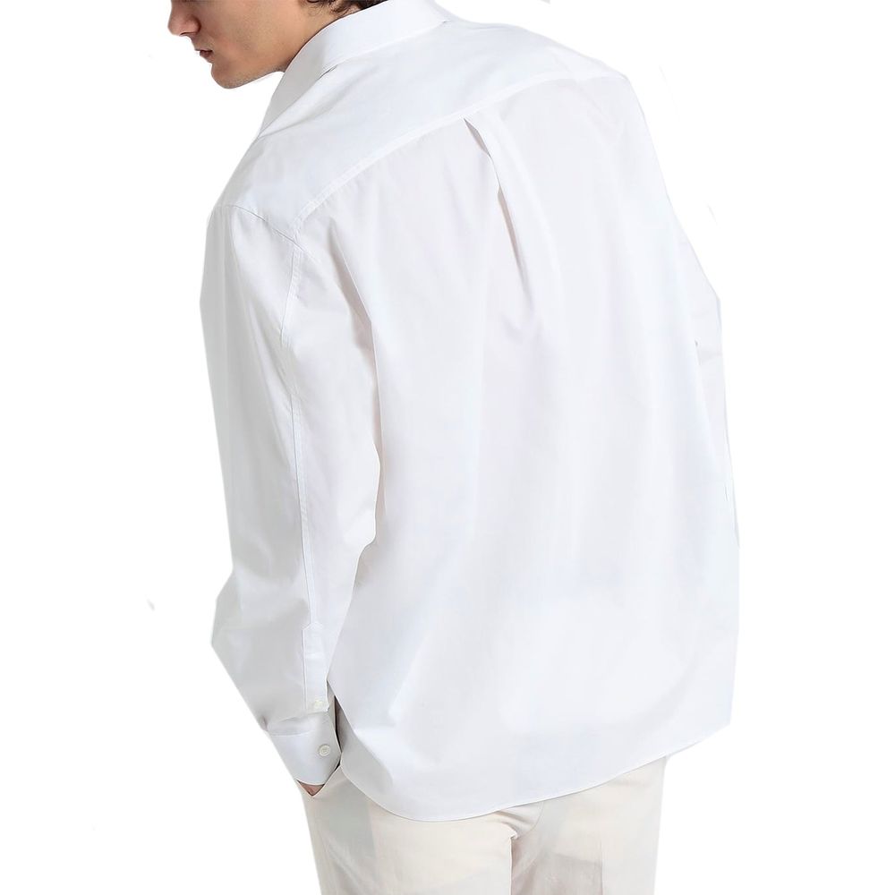 Valentino Cotton Embroidered Dress Shirt in White