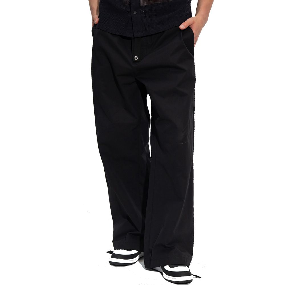 Versace Cotton Tailored Trousers in Black